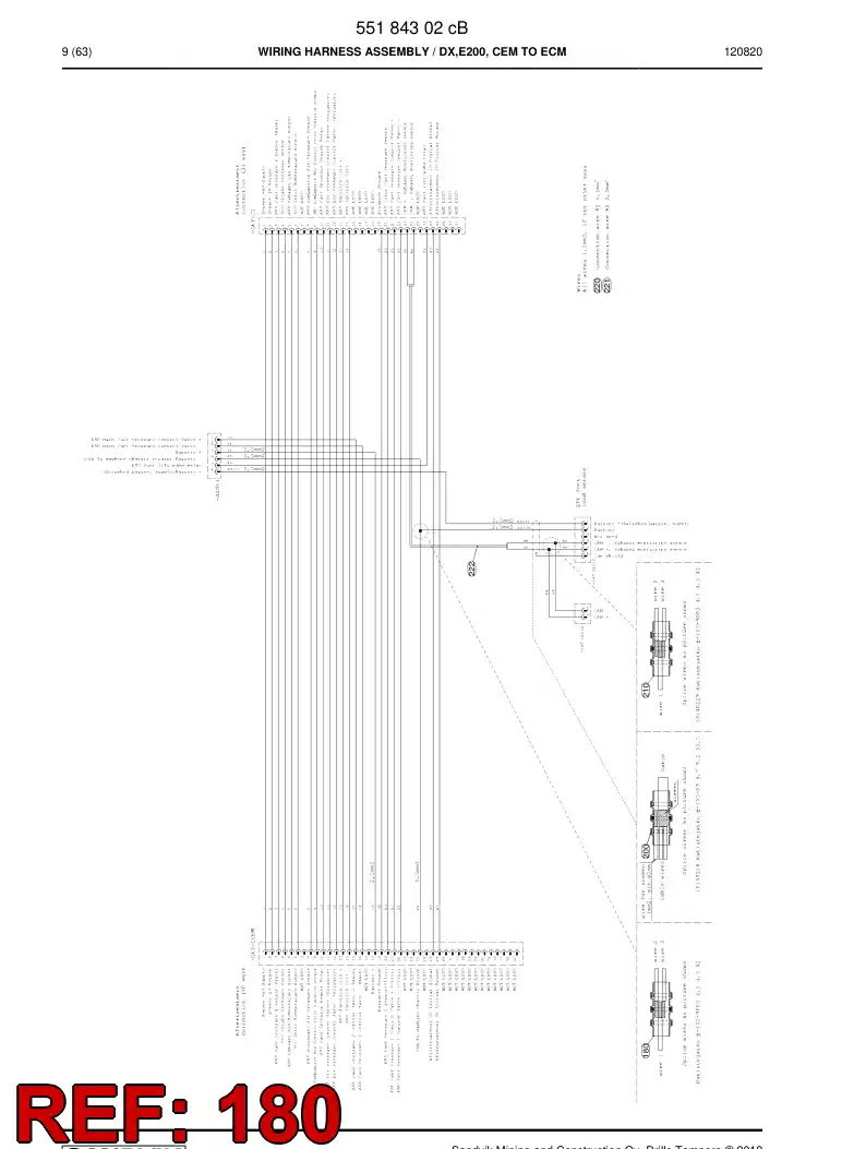55184820 551 848 20 Extension, Cable - Sandvik Technical Drawing