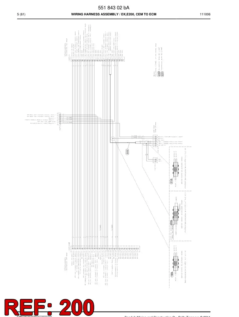 55184821 551 848 21 Extension, Cable - Sandvik Technical Drawing
