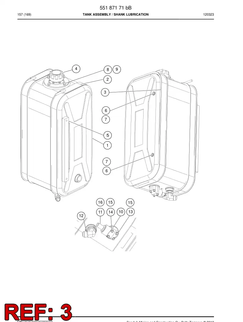 55184979 551 849 79 Rubber profile - Sandvik Technical Drawing