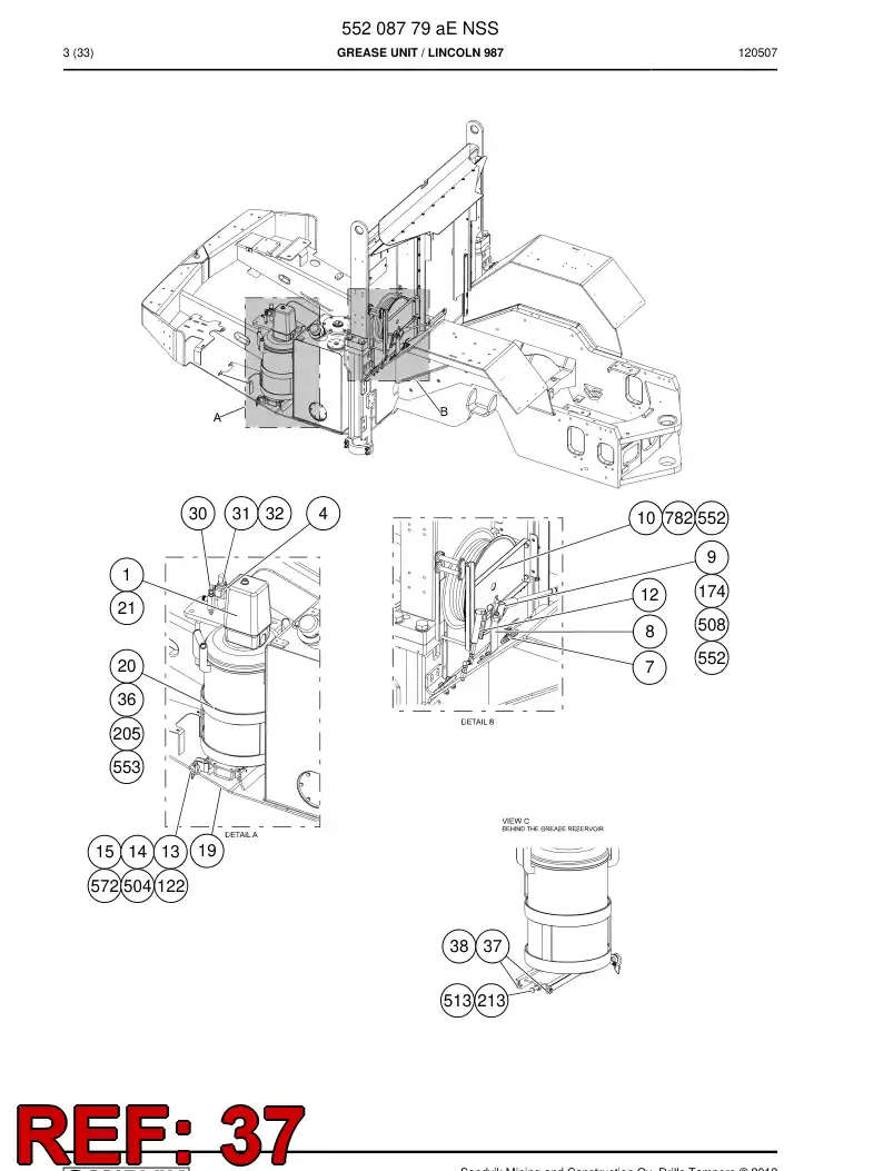 551 851 44 RODAMIENTO, BOLA, RANURA PROFUNDA - drawing