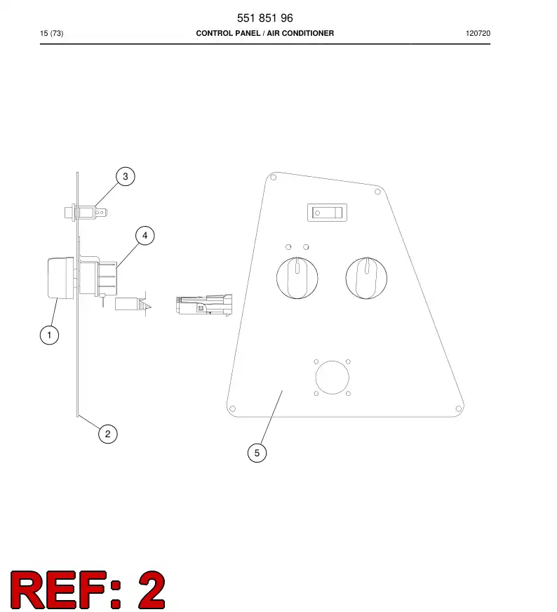 55185199 551 851 99 Plate - Sandvik Technical Drawing