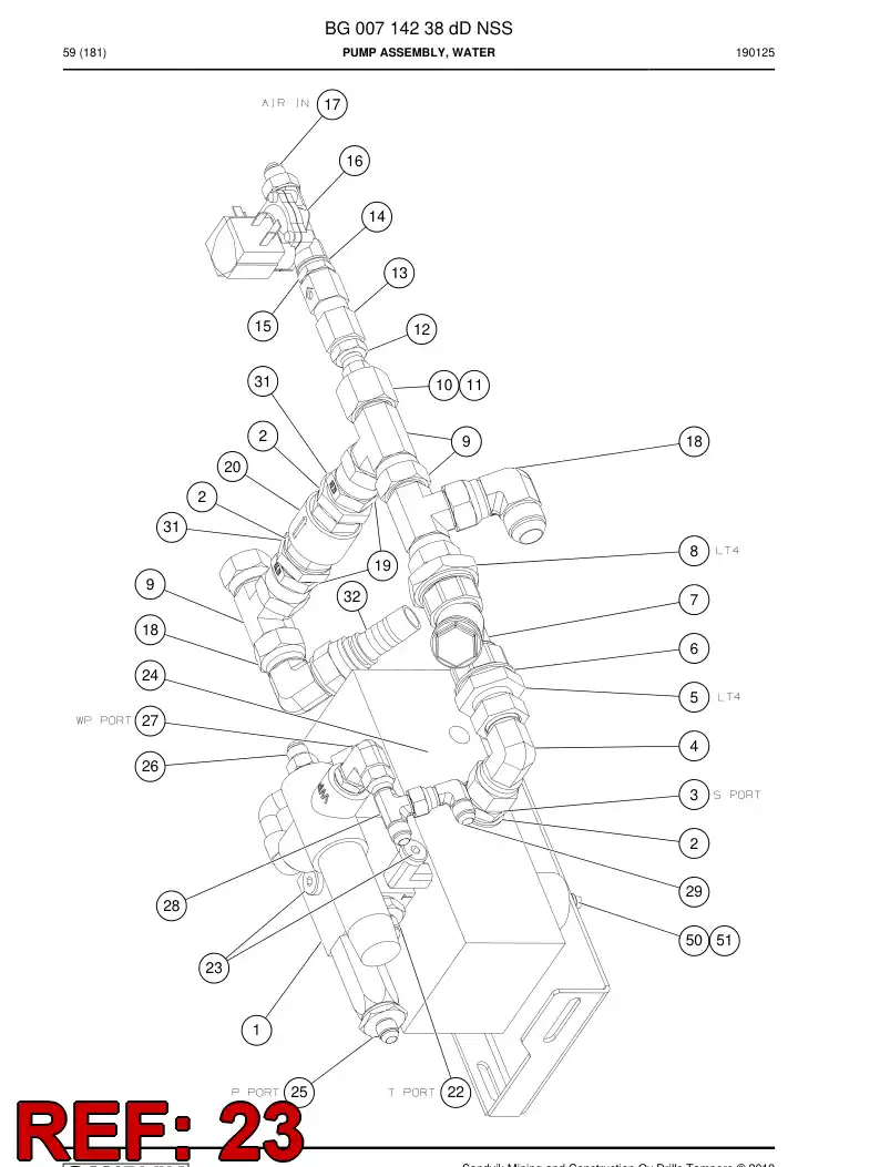 55185242 551 852 42 Plug - Sandvik Technical Drawing