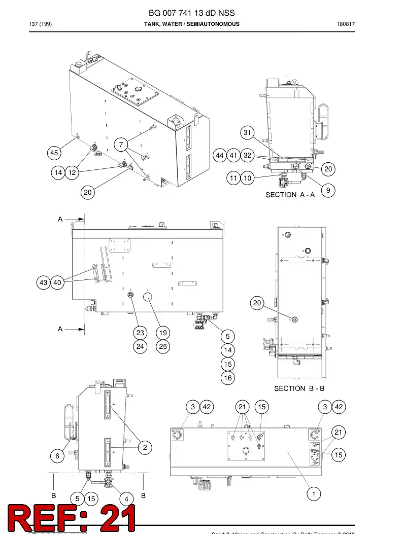 55185246 551 852 46 Plug - Sandvik Technical Drawing