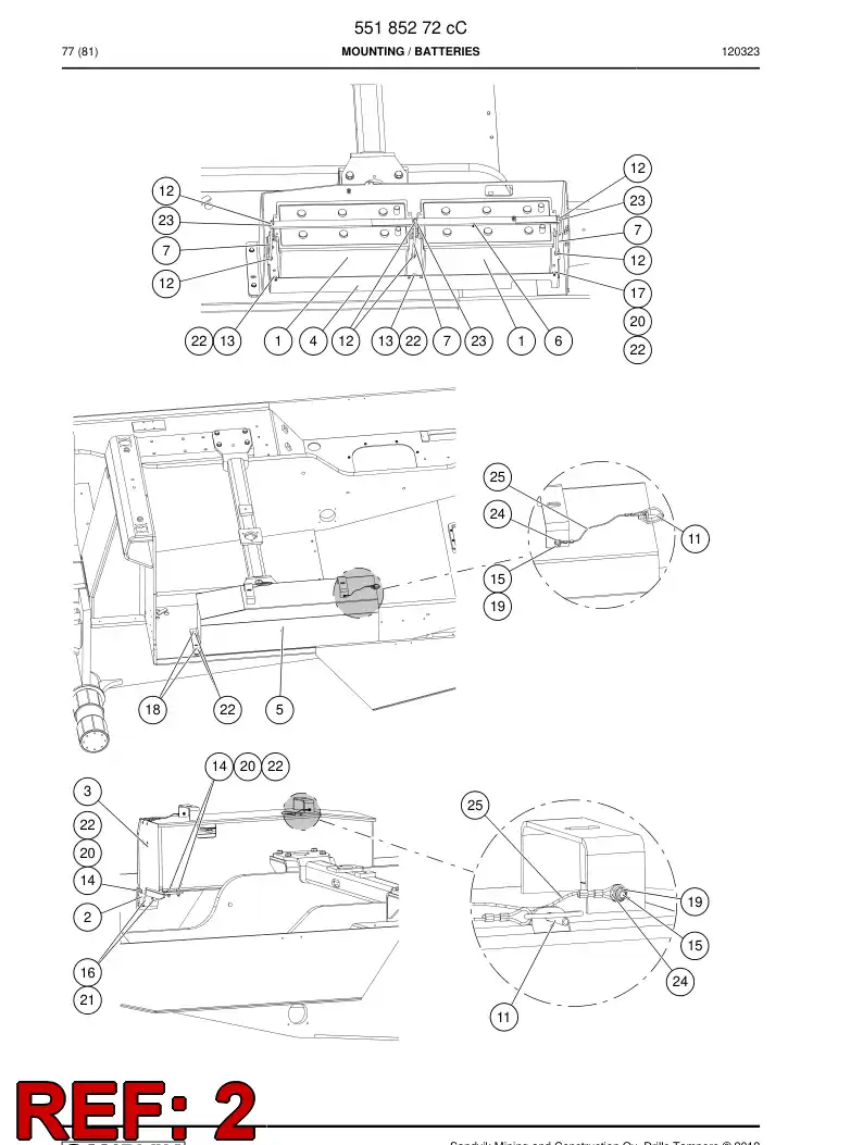 55185267 551 852 67 Supporting block - Sandvik Technical Drawing