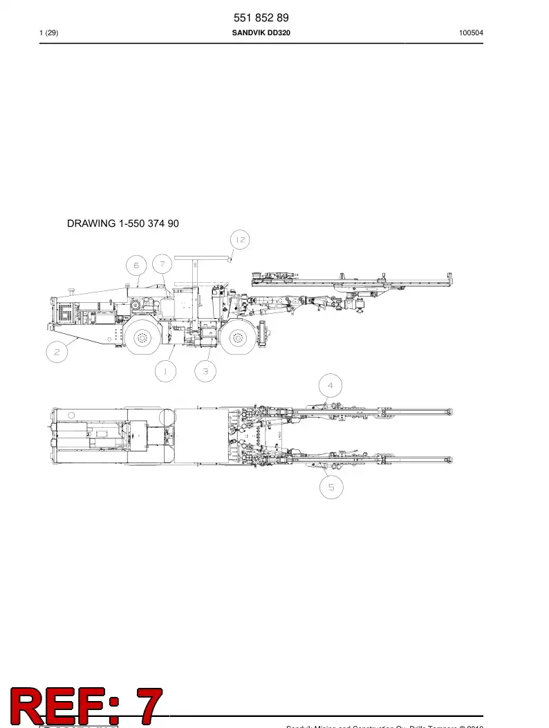 55185286a 551 852 86a Electric module - Sandvik Technical Drawing