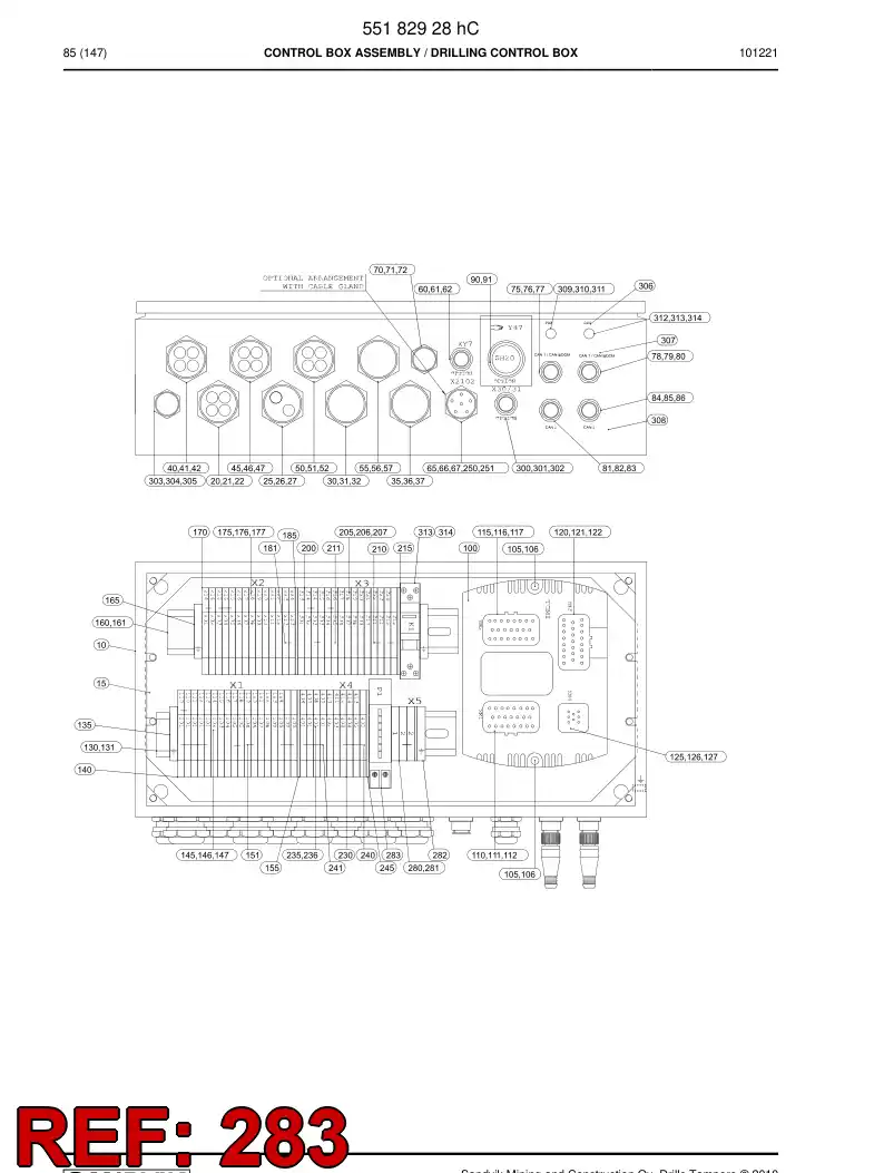 55185396 551 853 96 Hour meter - Sandvik Technical Drawing