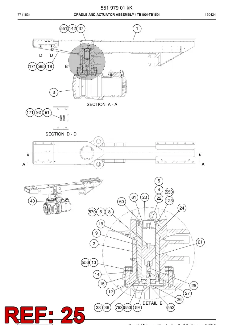 55185420c 551 854 20c Pin - Sandvik Technical Drawing