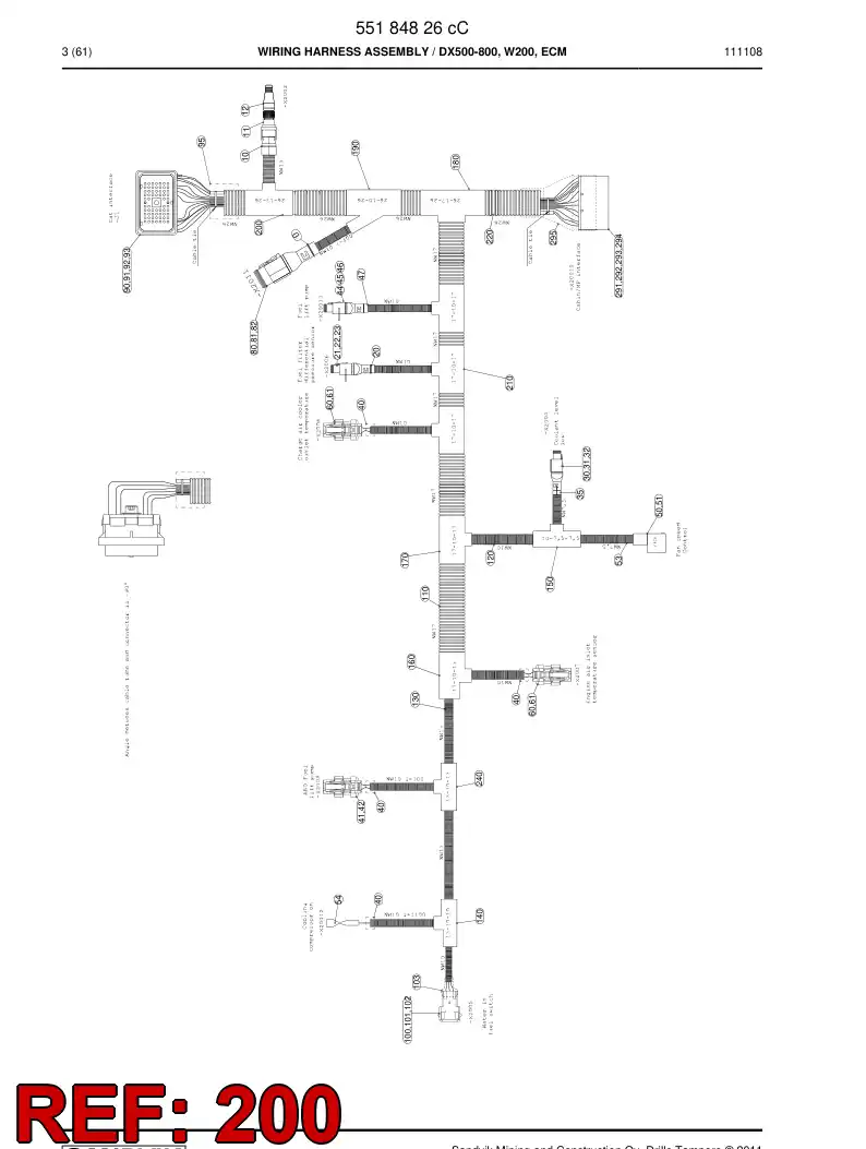 55185469 551 854 69 Adapter, Tee - Sandvik Technical Drawing