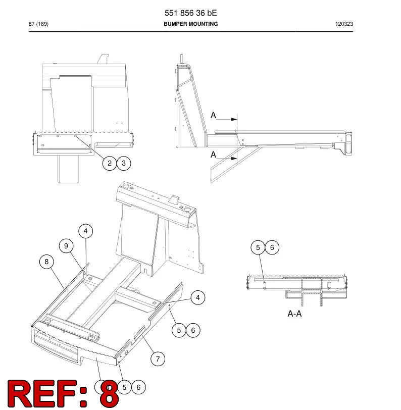 55185631 551 856 31 Plate - Sandvik Technical Drawing