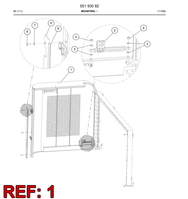 55185720 551 857 20 551-857-20 COVER ASSEMBLY - Sandvik Technical Drawing