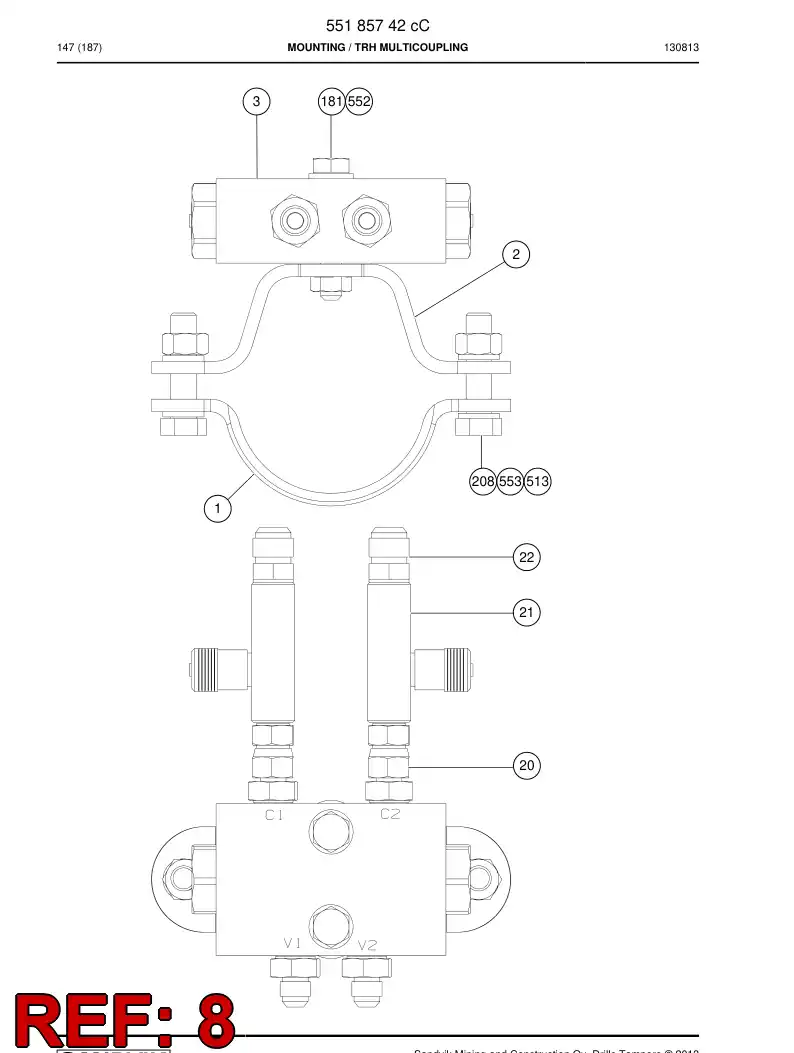 55185734 551 857 34 Screw - Sandvik Technical Drawing