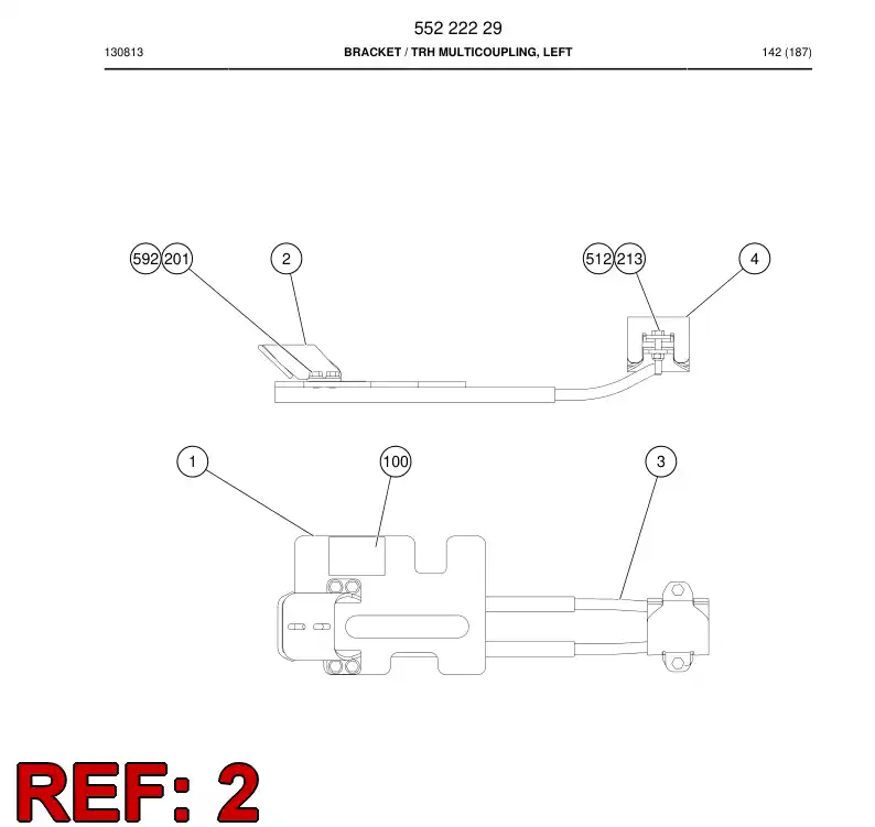 55185743 551 857 43 Bracket - Sandvik Technical Drawing