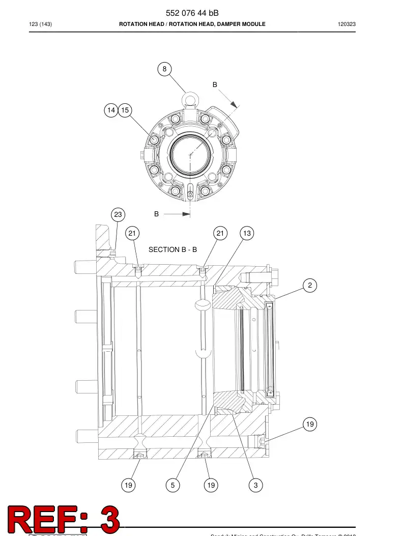 55185751a 551 857 51a Bushing - Sandvik Technical Drawing