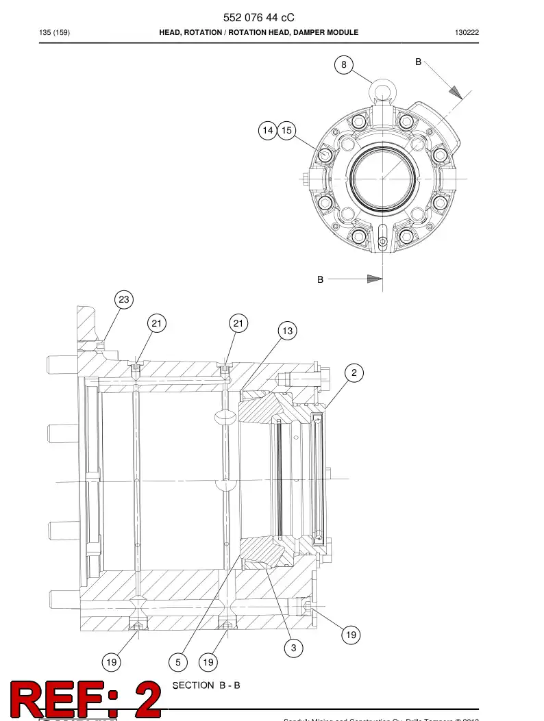 55185791b 551 857 91b Bushing - Sandvik Technical Drawing