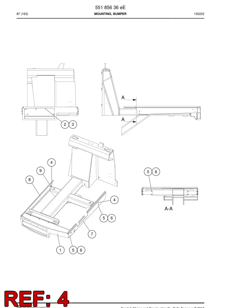 55185817a 551 858 17a Plate - Sandvik Technical Drawing