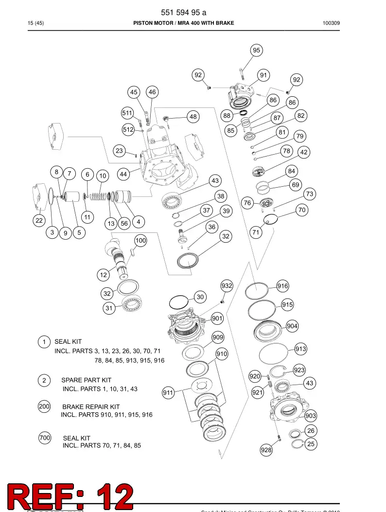 55185904 551 859 04 Shaft - Sandvik Technical Drawing