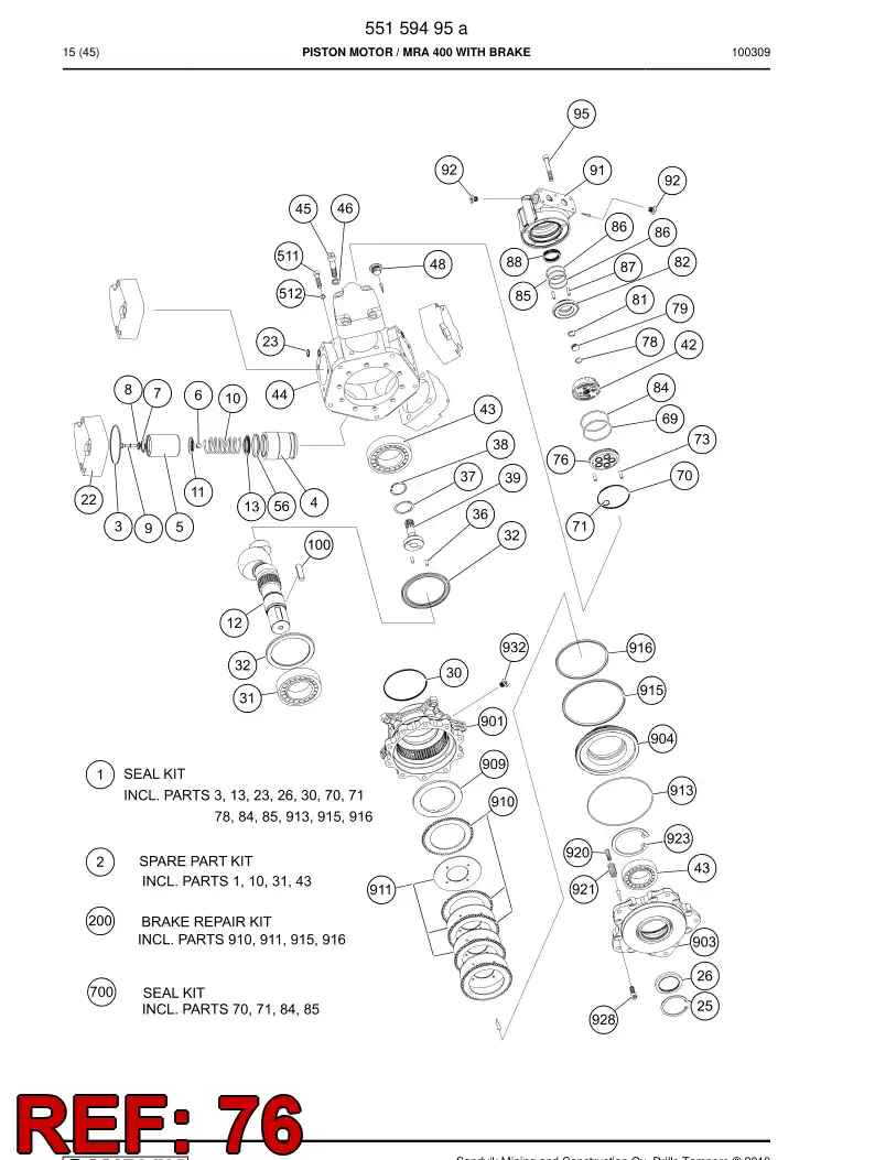 55185912 551 859 12 Valve plate - Sandvik Technical Drawing