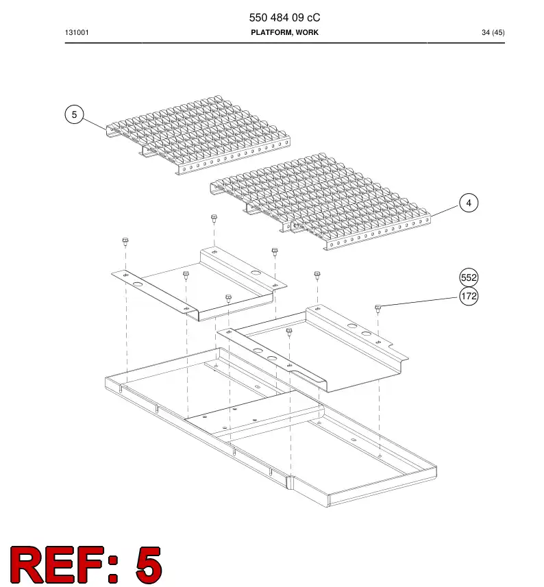 55186006 551 860 06 Grate - Sandvik Technical Drawing