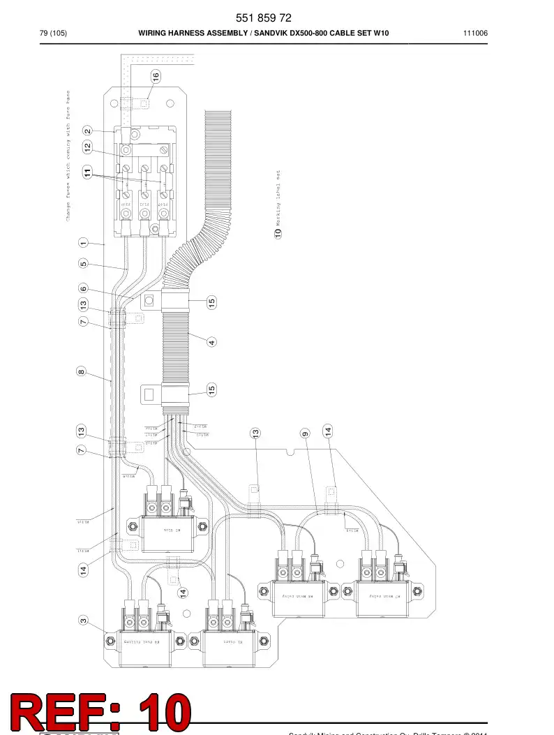55186030 551 860 30 Marking label set - Sandvik Technical Drawing