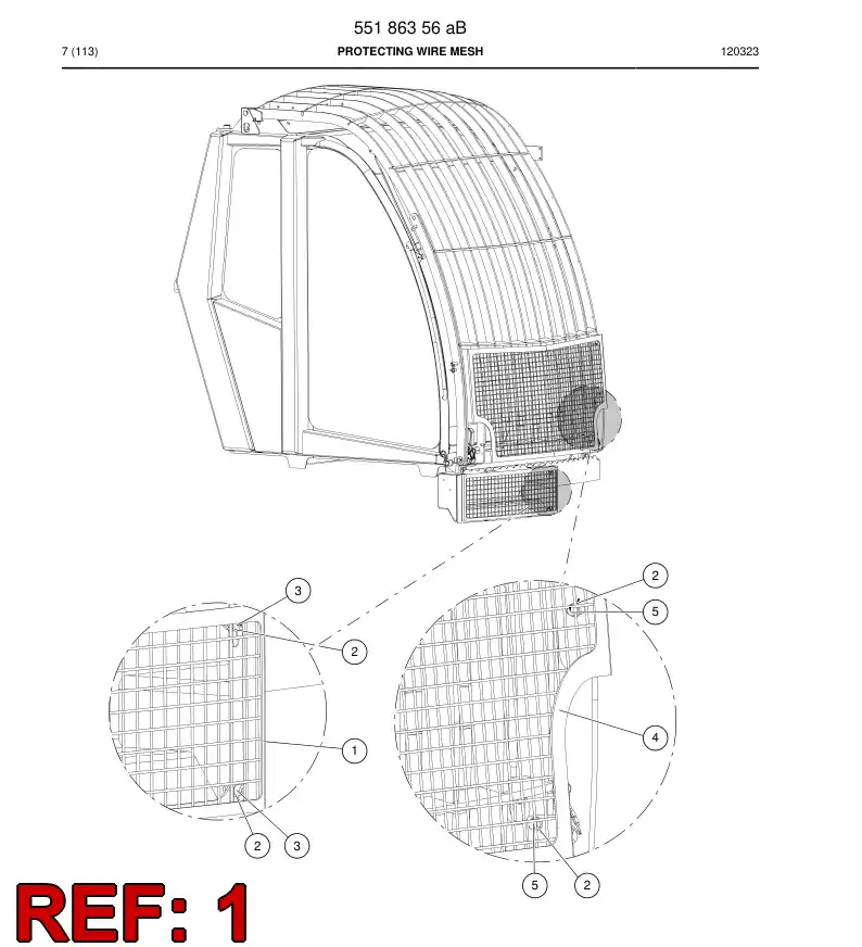 55186085 551 860 85 PROTECTING WIRE MESH - Sandvik Technical Drawing