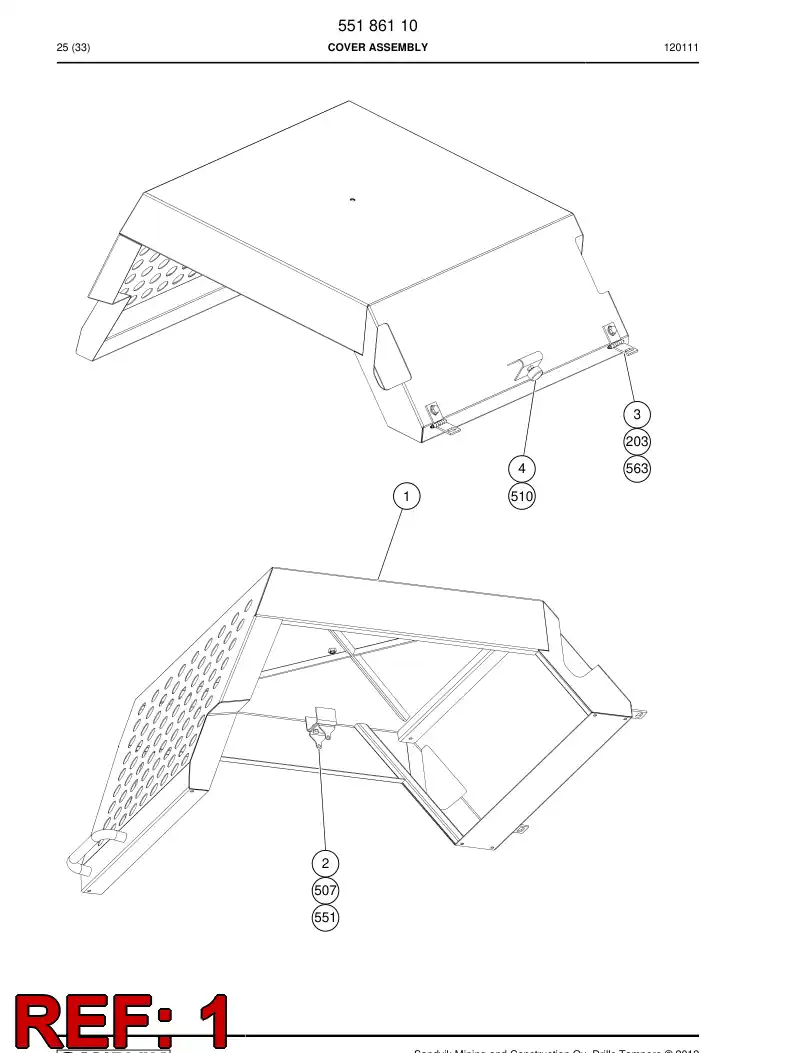 55186114 551 861 14 Cover - Sandvik Technical Drawing