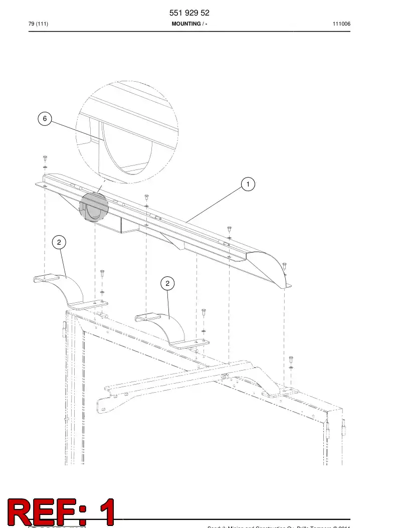 55186154 551 861 54 551-861-54 COVER ASSEMBLY - Sandvik Technical Drawing