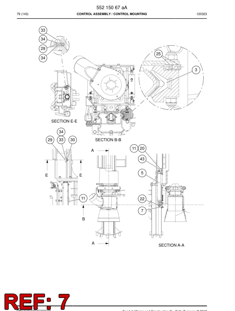 55186223 551 862 23 Bracket - Sandvik Technical Drawing