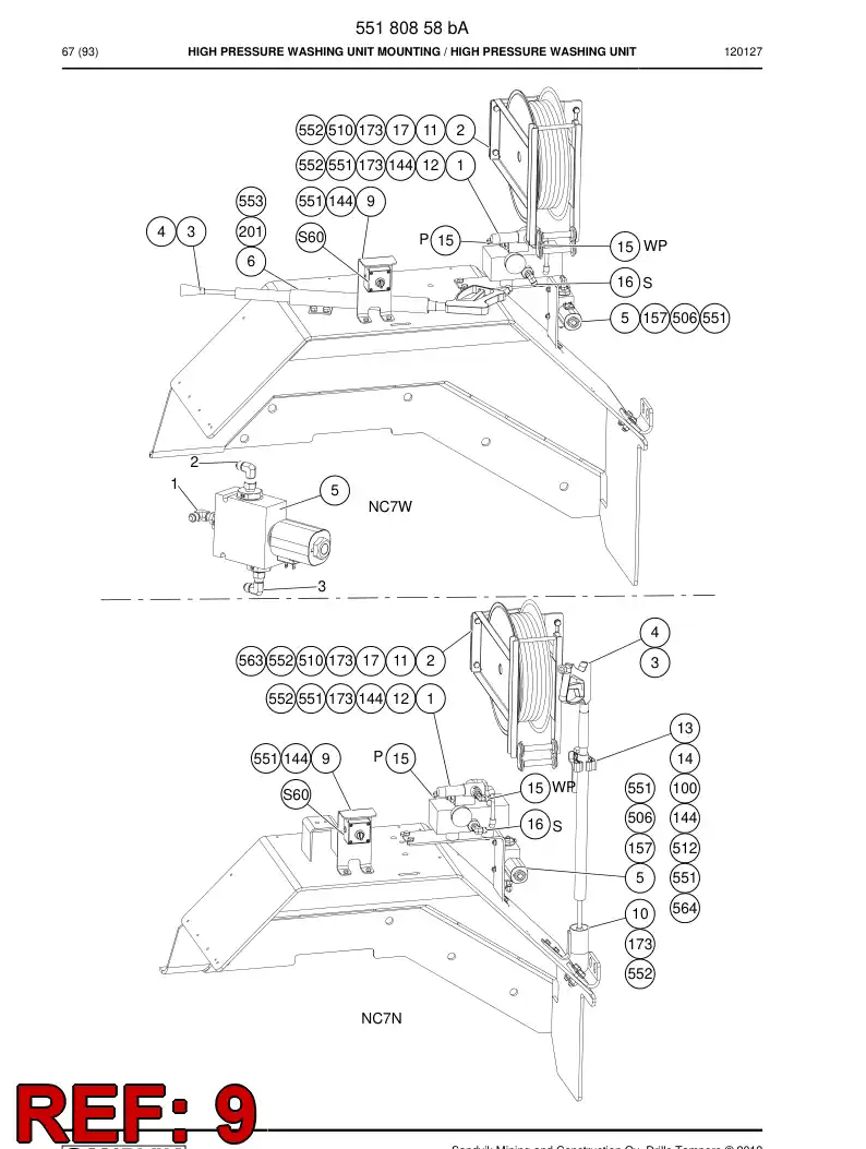 55186238 551 862 38 Bracket - Sandvik Technical Drawing