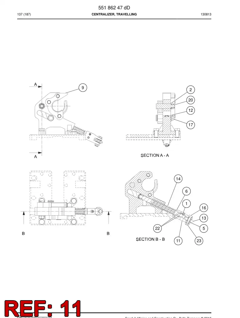 55186254c 551 862 54c Slipper Pad - Sandvik Technical Drawing