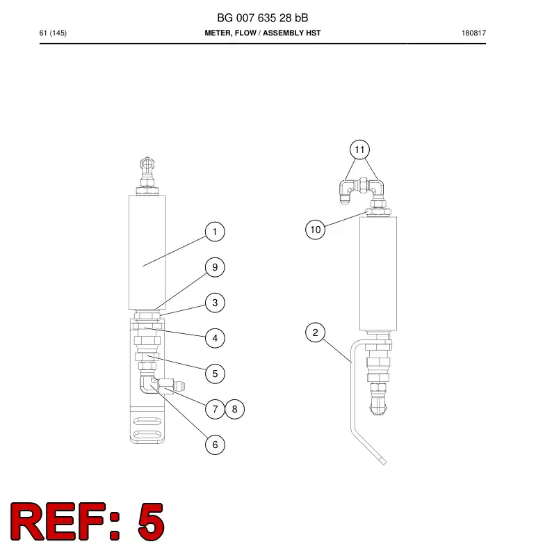 55186320 551 863 20 Adapter, Hydraulic - Sandvik Technical Drawing