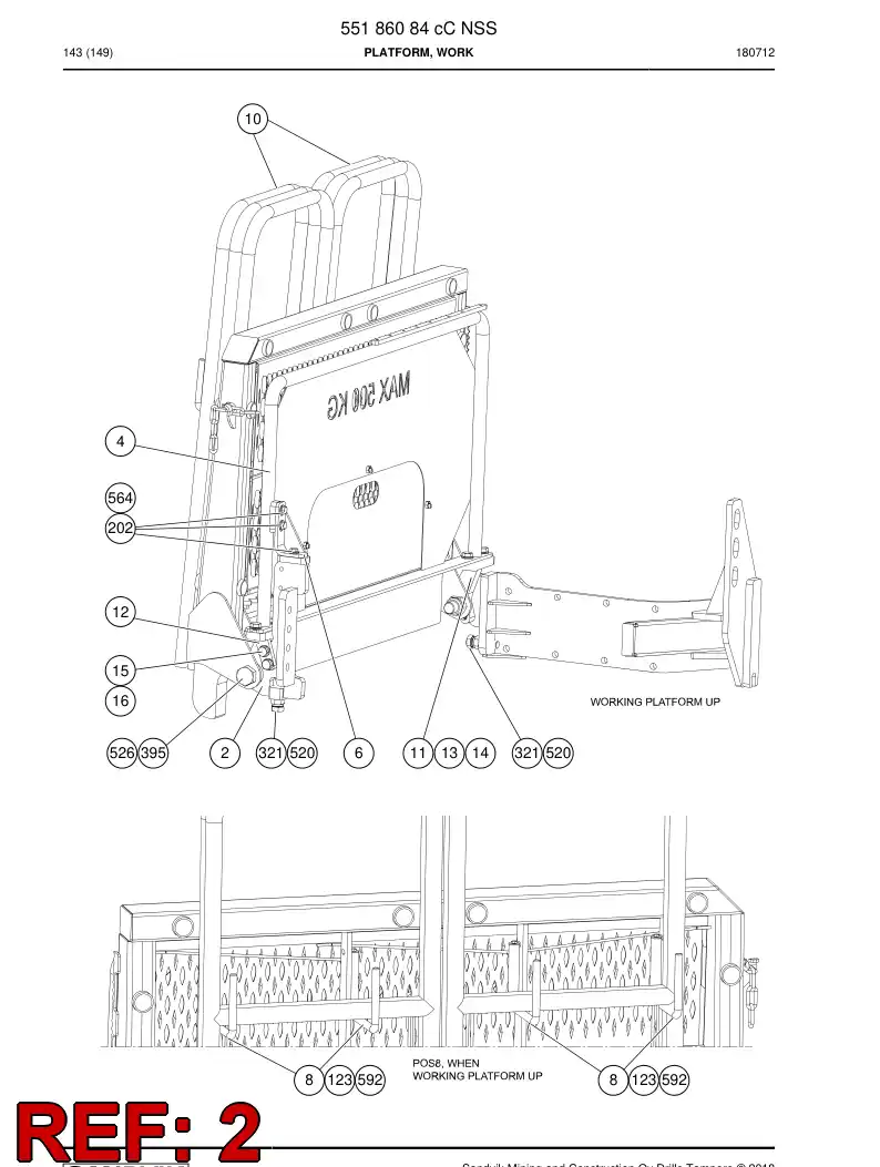 55186324 551 863 24 Block, Supporting - Sandvik Technical Drawing