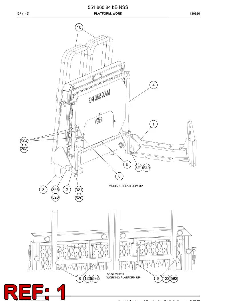 55186325 551 863 25 Supporting block - Sandvik Technical Drawing