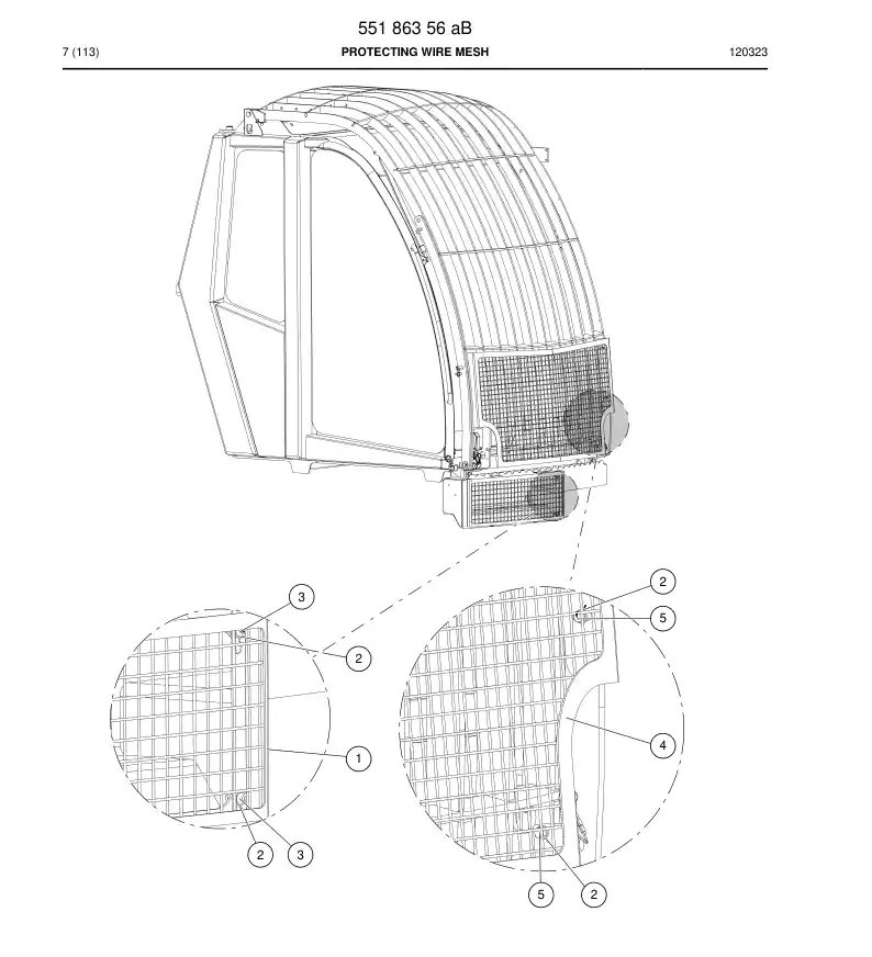 55186356a 551 863 56a Protecting wire mesh - Sandvik Technical Drawing