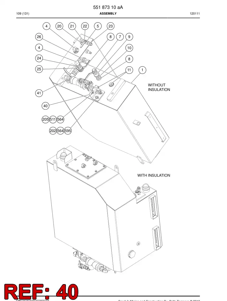 55186554 551 865 54 Mounting plate - Sandvik Technical Drawing