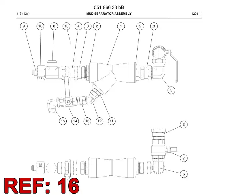 55186555 551 865 55 Mounting plate - Sandvik Technical Drawing