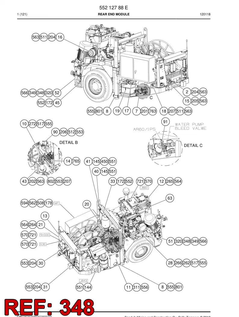 55186646 551 866 46 Screw - Sandvik Technical Drawing