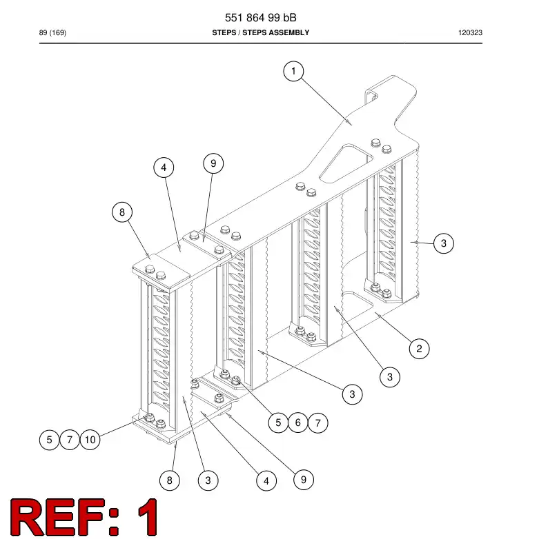 55186709 551 867 09 Plate - Sandvik Technical Drawing