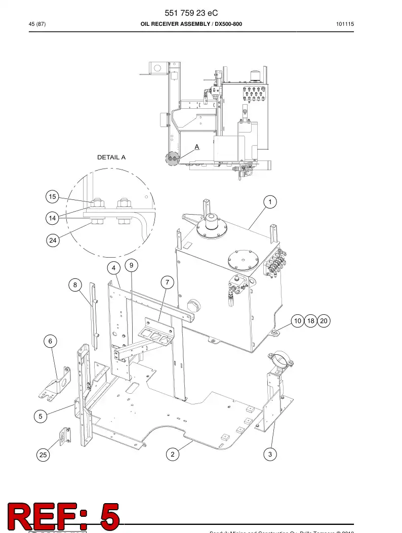 55186814 551 868 14 Bracket - Sandvik Technical Drawing
