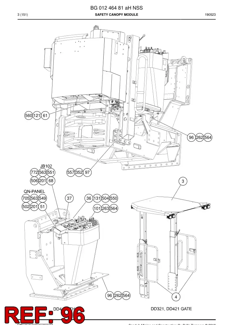 55186818 551 868 18 Bracket - Sandvik Technical Drawing