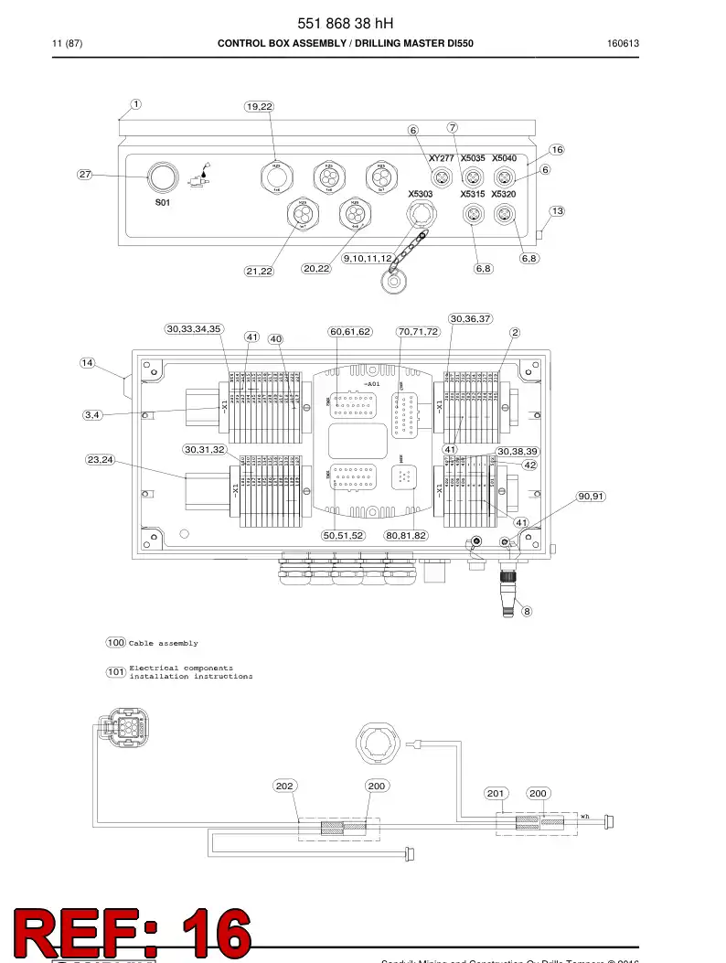 55186840b 551 868 40b Decal - Sandvik Technical Drawing