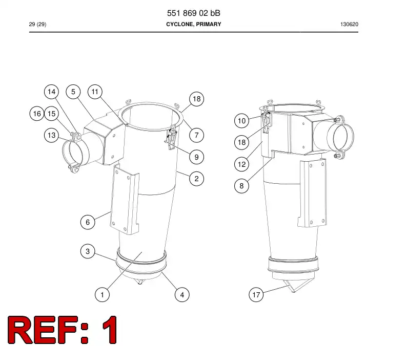 55186981 551 869 81 Cone plate - Sandvik Technical Drawing