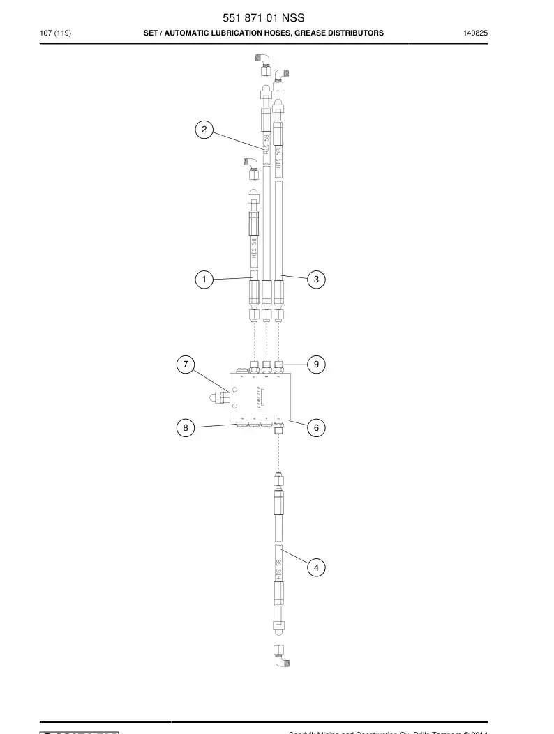 55187101 551 871 01 Set - Sandvik Technical Drawing