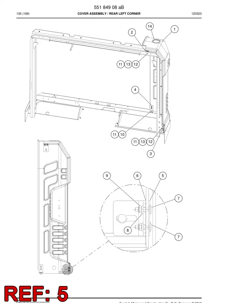 55187189 551 871 89 Plate, Retainer - Sandvik Technical Drawing