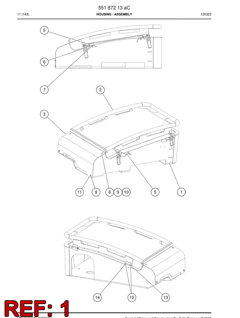 55187215b 551 872 15b Housing - Sandvik Technical Drawing