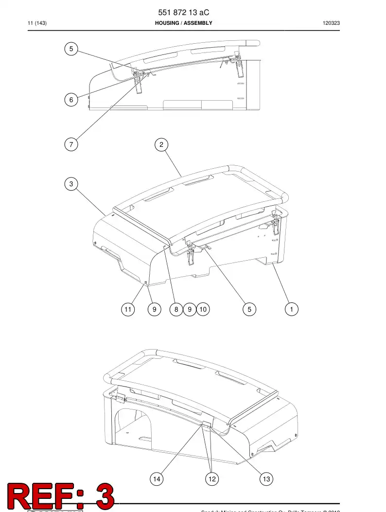 55187225 551 872 25 Guard - Sandvik Technical Drawing