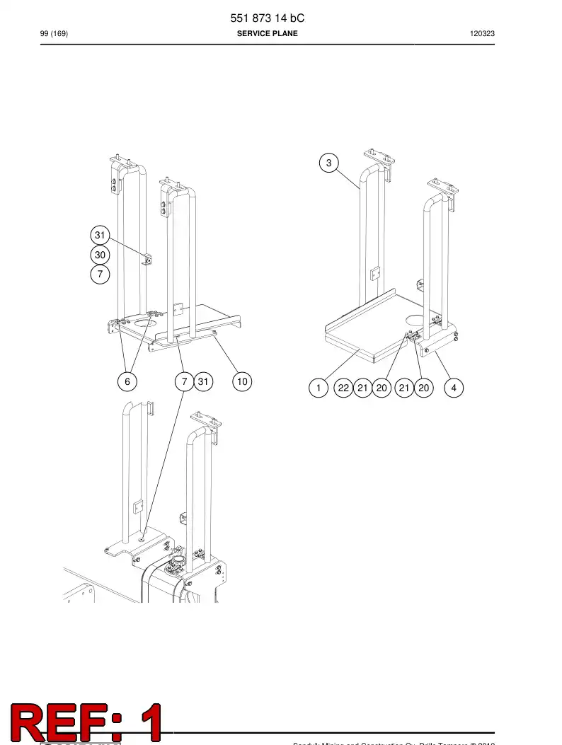 55187237 551 872 37 Cover plate - Sandvik Technical Drawing