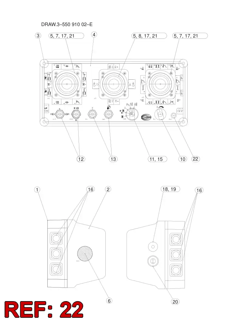55187260 551 872 60 LED-light - Sandvik Technical Drawing