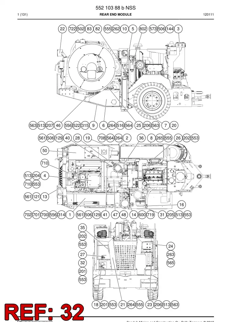 55187352 551 873 52 Plate - Sandvik Technical Drawing