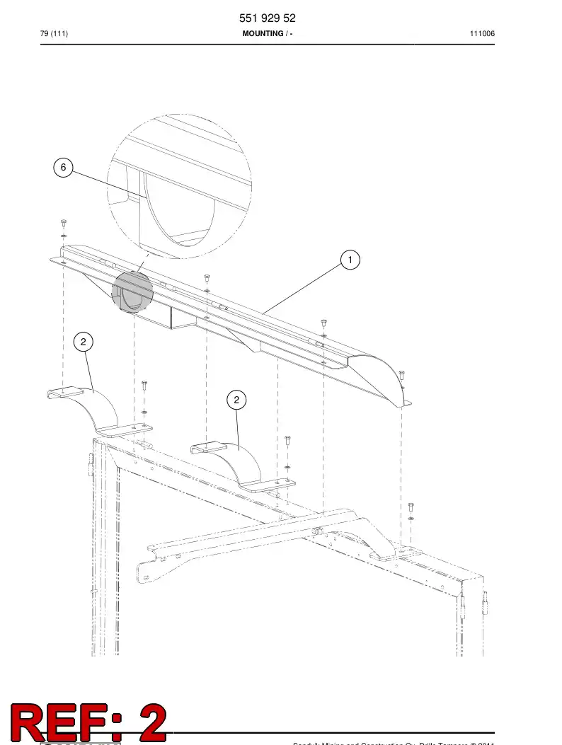55187404 551 874 04 Plate - Sandvik Technical Drawing