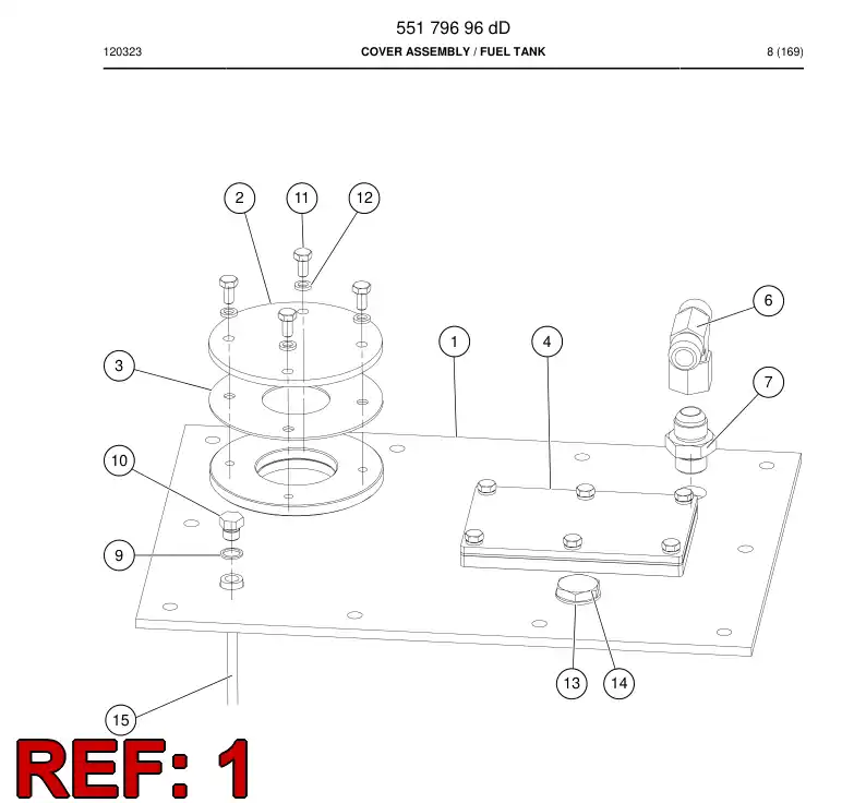 55187411 551 874 11 Cover - Sandvik Technical Drawing